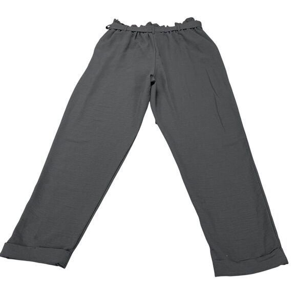 SO Paperbag Taper Pants Size Women's L Out Of Office Charcoal Price $44 - Picture 4 of 16